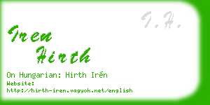 iren hirth business card